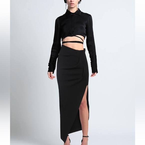 Zara V neck wrap knit long sleeves top blazer - Picture 3 of 8